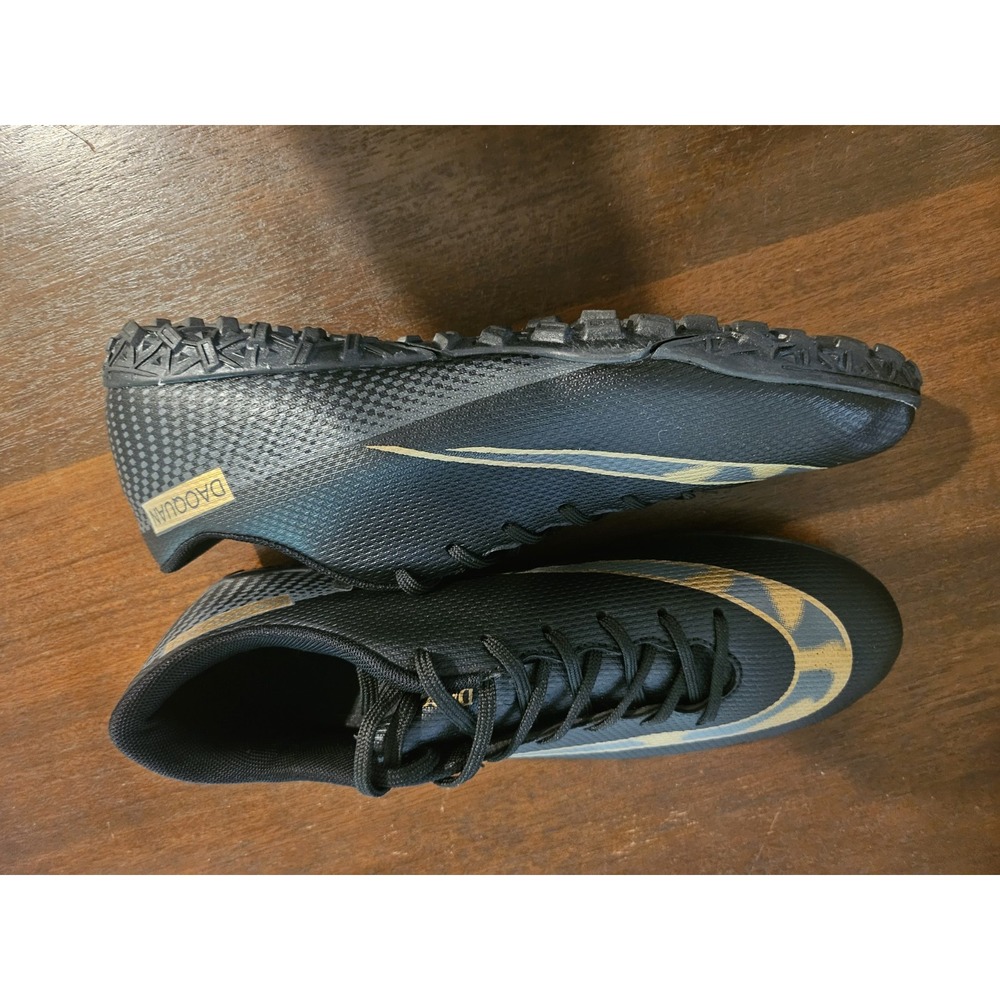Daoquan Men's Astro Turf Soccer / Football Cleats Shoes Size US 7.5 EU 40 Black - Picture 5 of 8